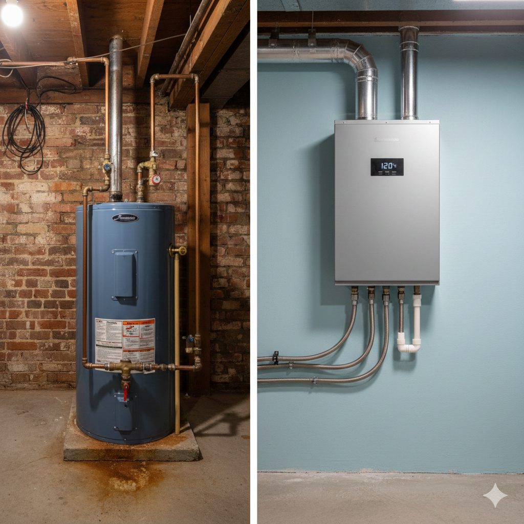 Tankless vs. Traditional Water Heaters: Pros, Cons, and What’s Best for Philadelphia Homes