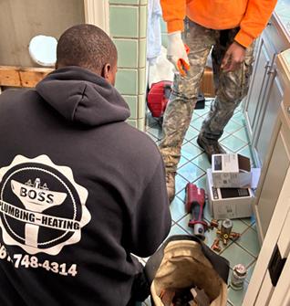 Plumber working